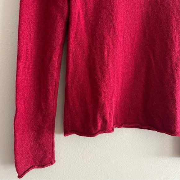 Philosophy Dane Lewis Deep Red 100% Cashmere Crew Neck Sweater Sz M - Picture 10 of 16